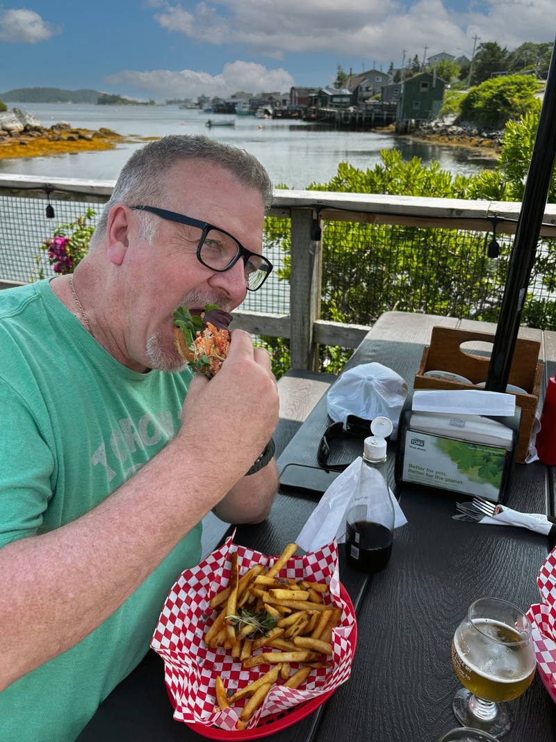 Lobster roll at the wharf